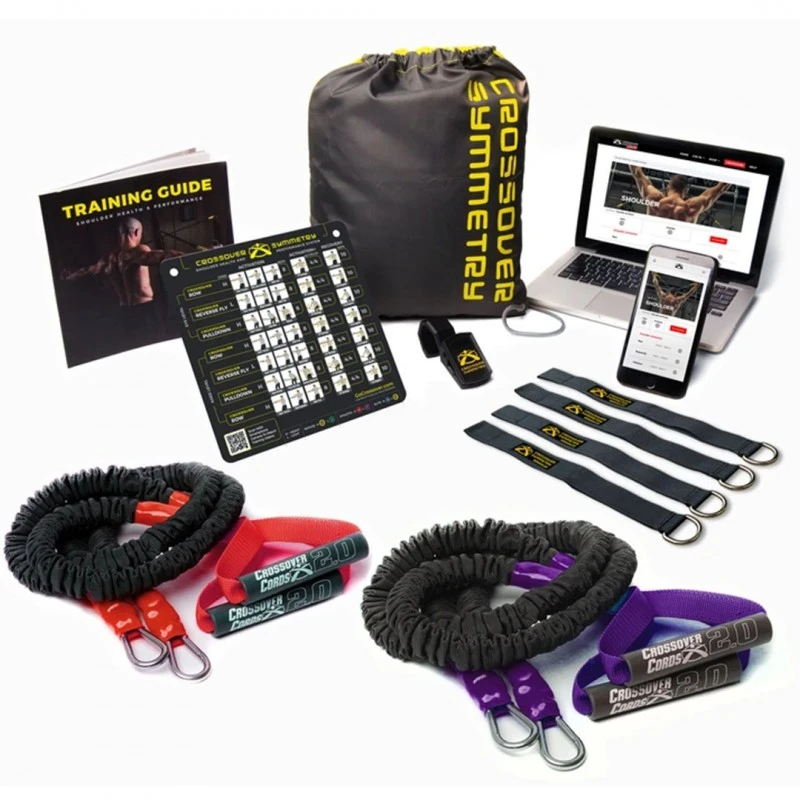 CROSSOVER SYMMETRY® Pack Épaule - 2 Paires De Sangles De Résistance + 4 Sangles Rack à Squat