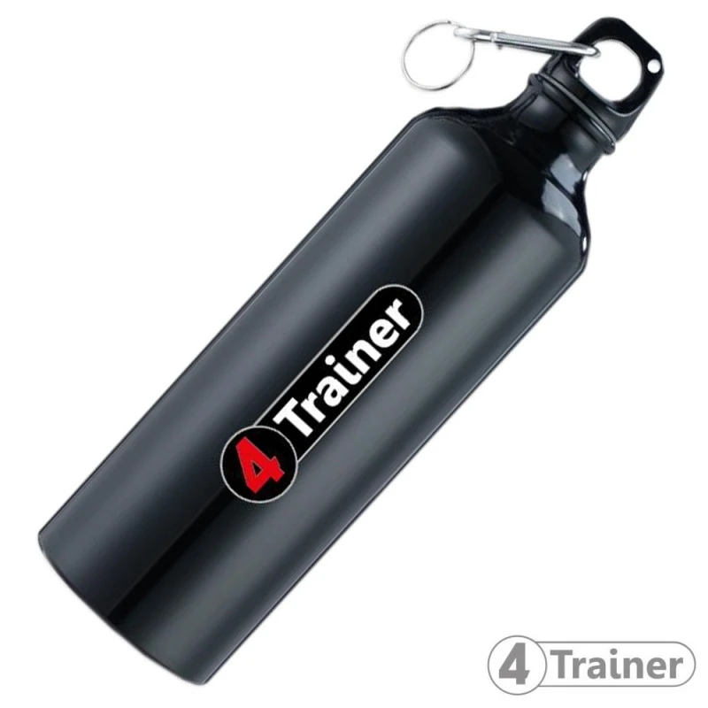 GOURDE ALU 0,75L - Bouchon à Vis Et Mousqueton - 4TRAINER – Image 2