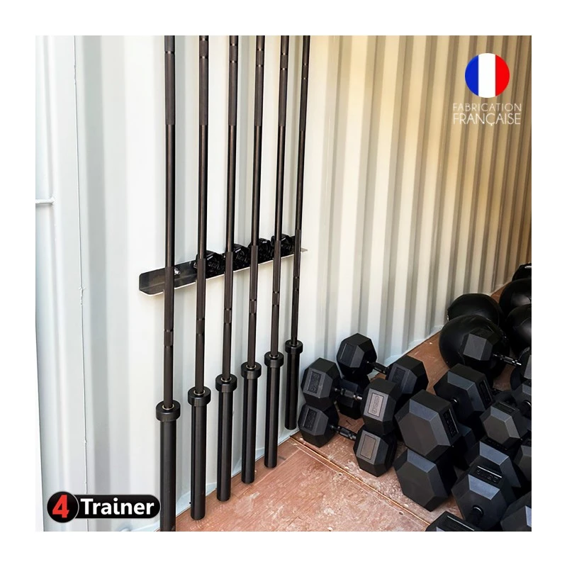 Rack De Stockage Mural Pour Barres Olympiques - 4TRAINER – Image 4